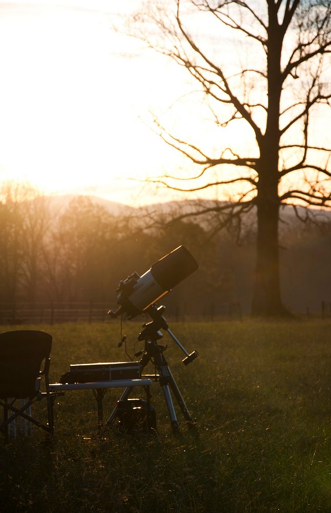 Stargazing telescope. Original public domain image from Flickr
