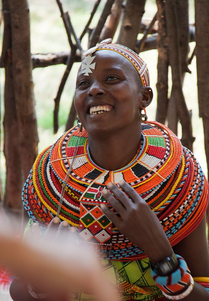 Kenyan woman. Original public domain image from Flickr