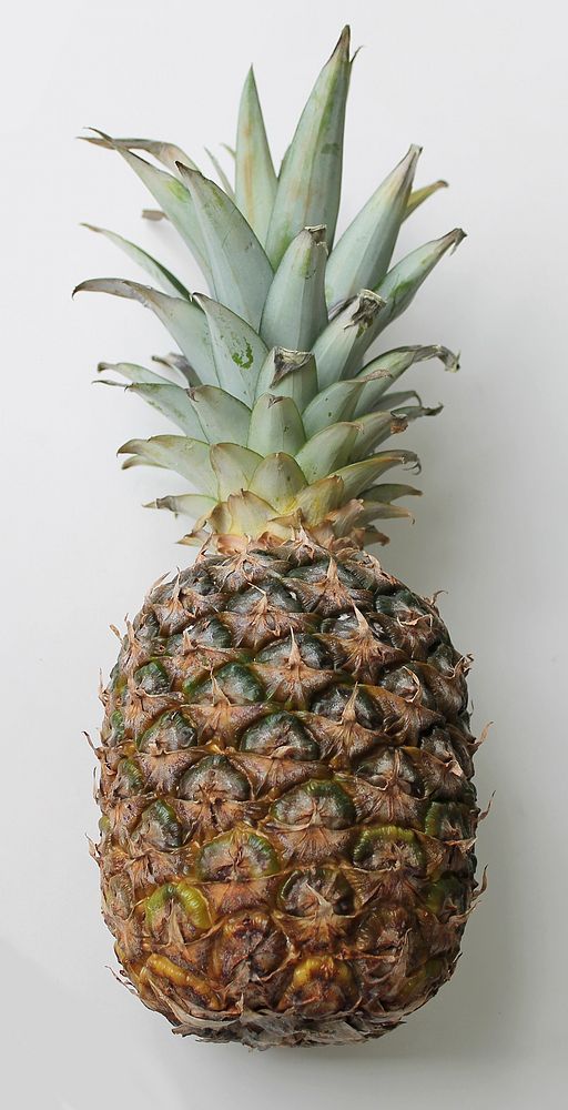 Pineapple fruit on white background. Free public domain CC0 image. 