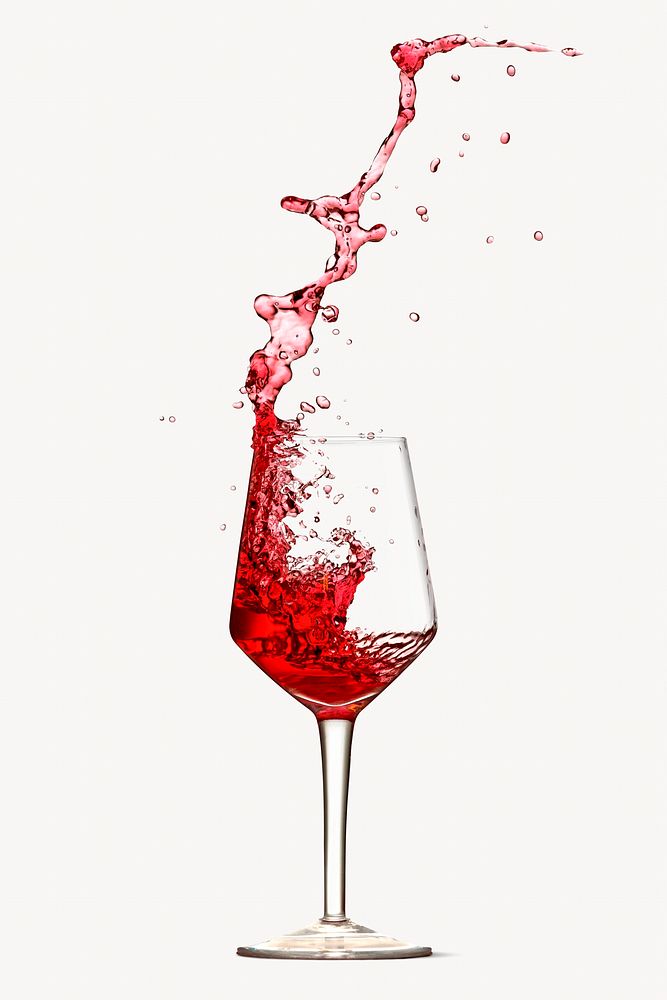 Red wine splash isolated image
