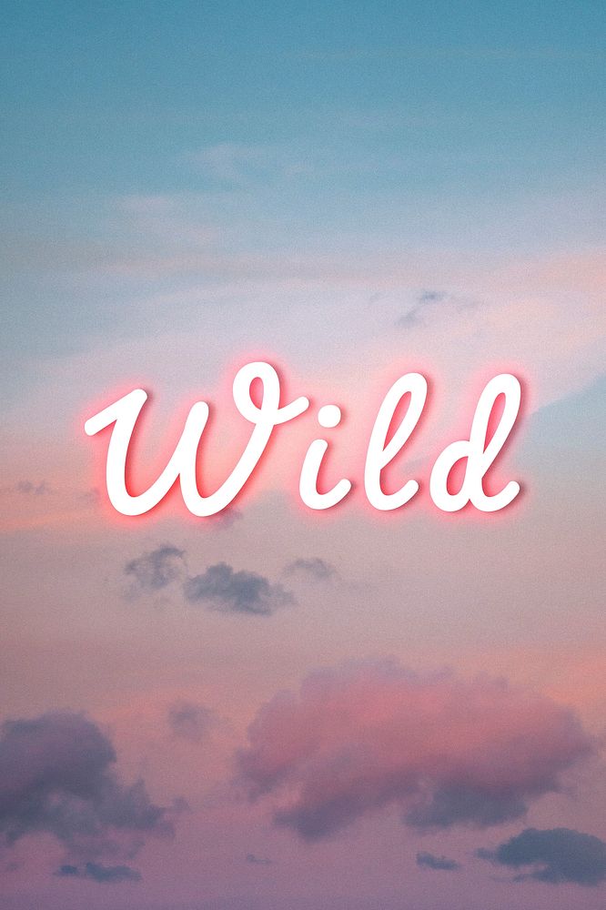 Wildpink neon typography text