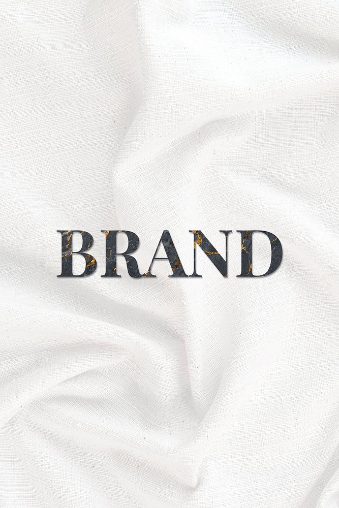 Silk Brand marble word art typography