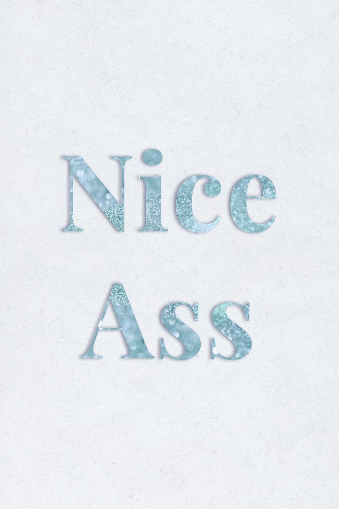Nice ass light blue glitter font on a blue background