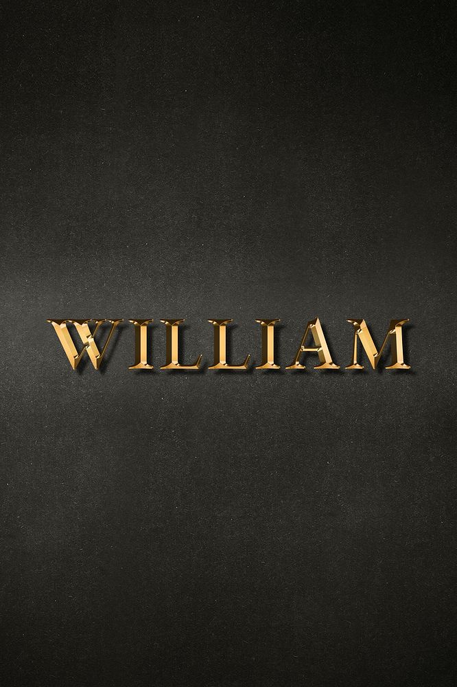 William golden name typography design element