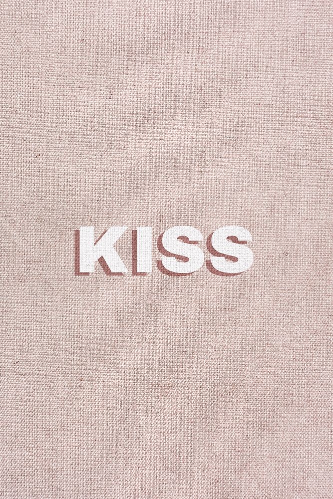 Kiss drop shadow font typography 