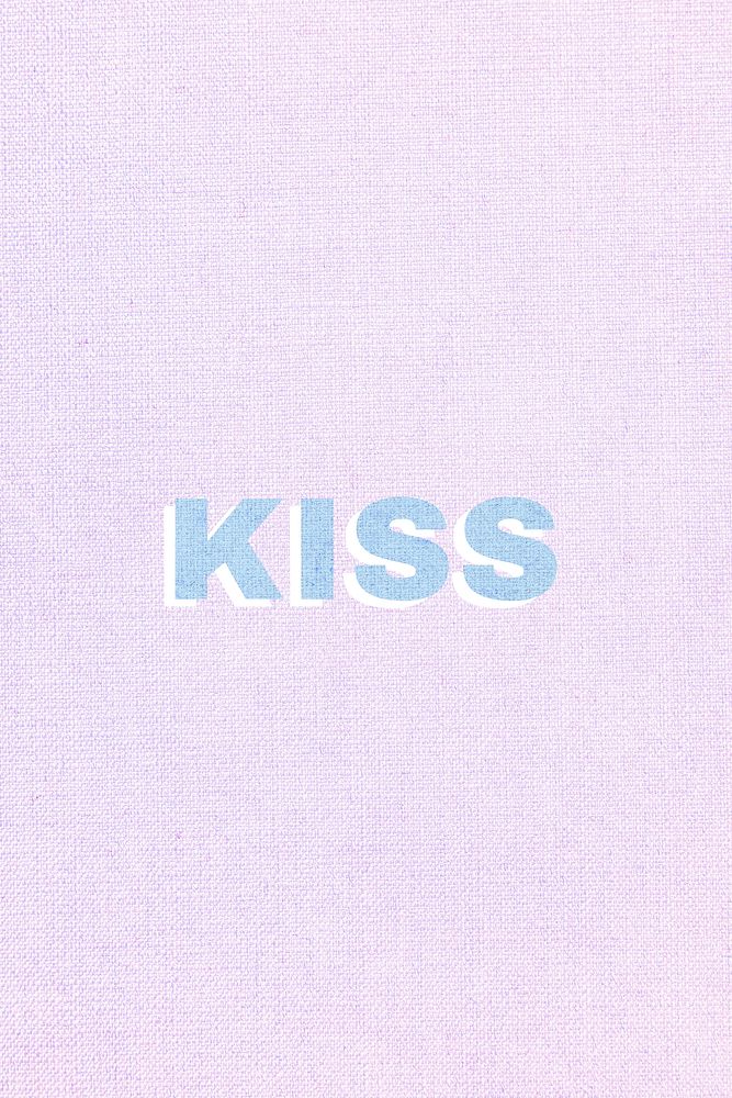 Kiss text shadow bold font typography