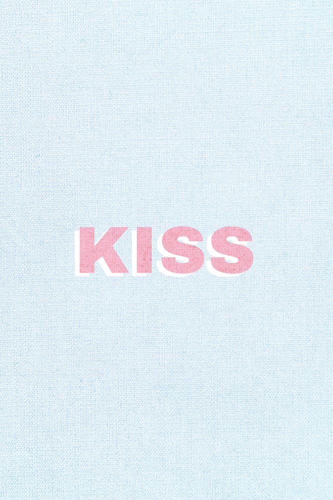 Kiss drop shadow font typography 