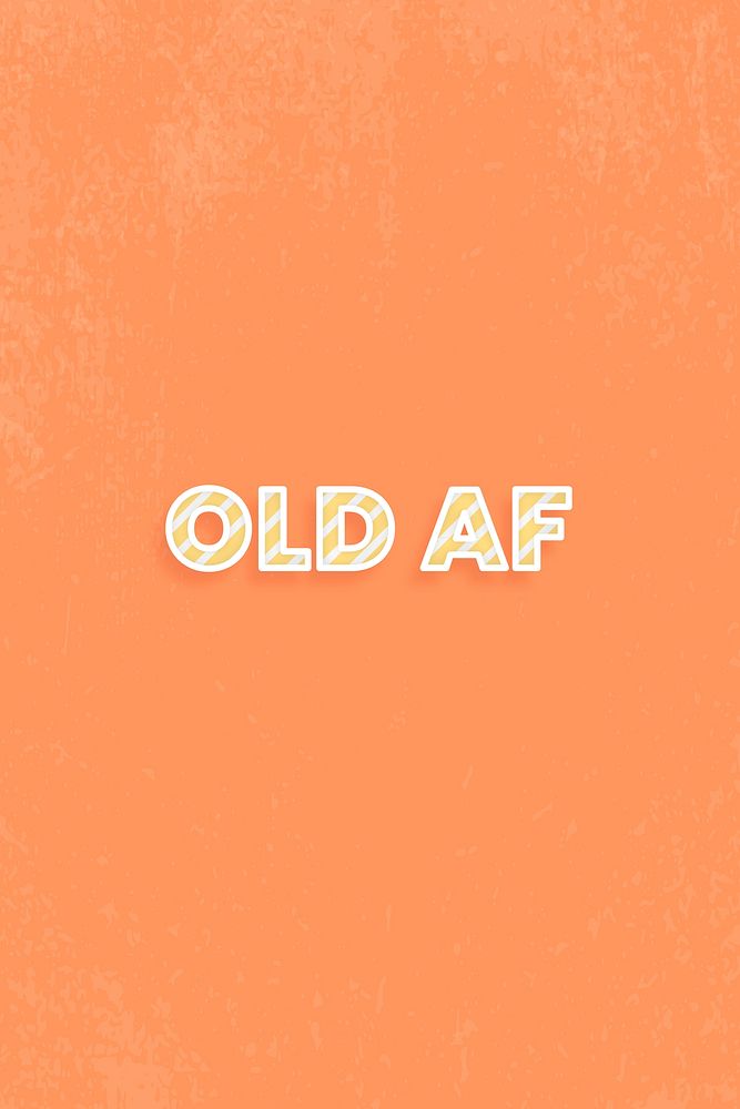 Old AF stripe font typography vector illustration