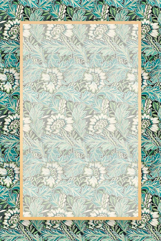 Vintage ornamental frame vector floral pattern