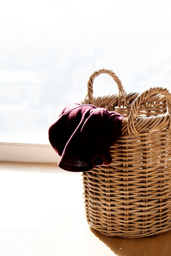 Laundry baskets background, home and lifestyle