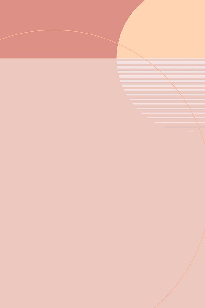 Pastel pink aesthetic background psd Bauhaus style