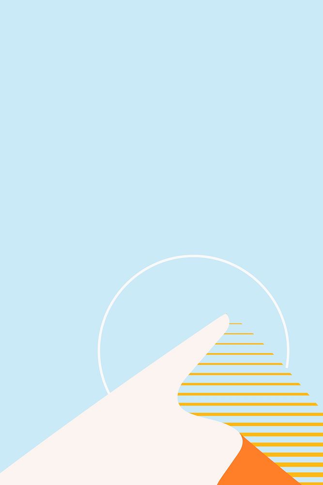 Minimal sunset mountain background vector in blue