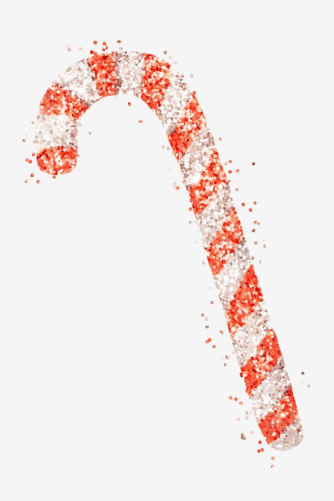 Sparkle candy cane vector hand drawn