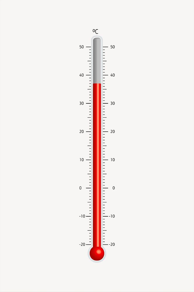 Thermometer clipart, illustration vector. Free public domain CC0 image.