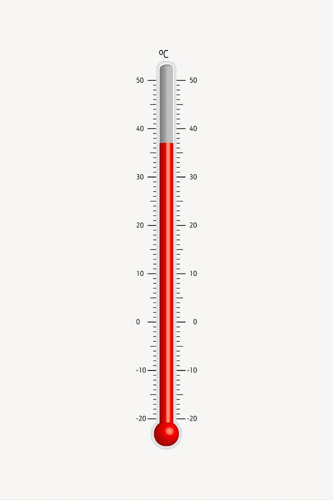 Thermometer illustration. Free public domain CC0 image.