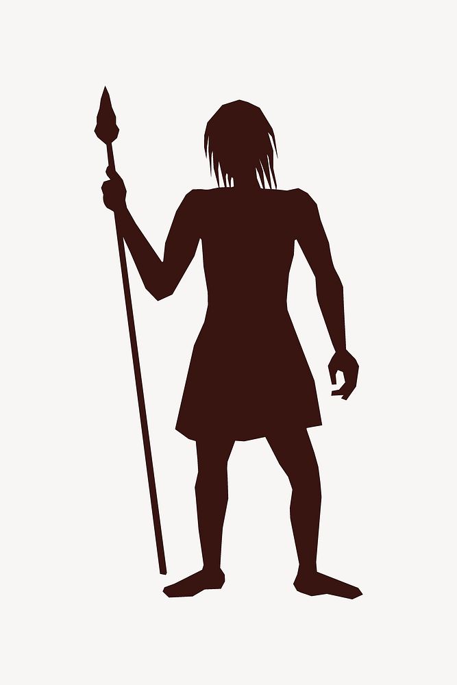 Homo sapiens clip art, human silhouette  illustration. Free public domain CC0 image.