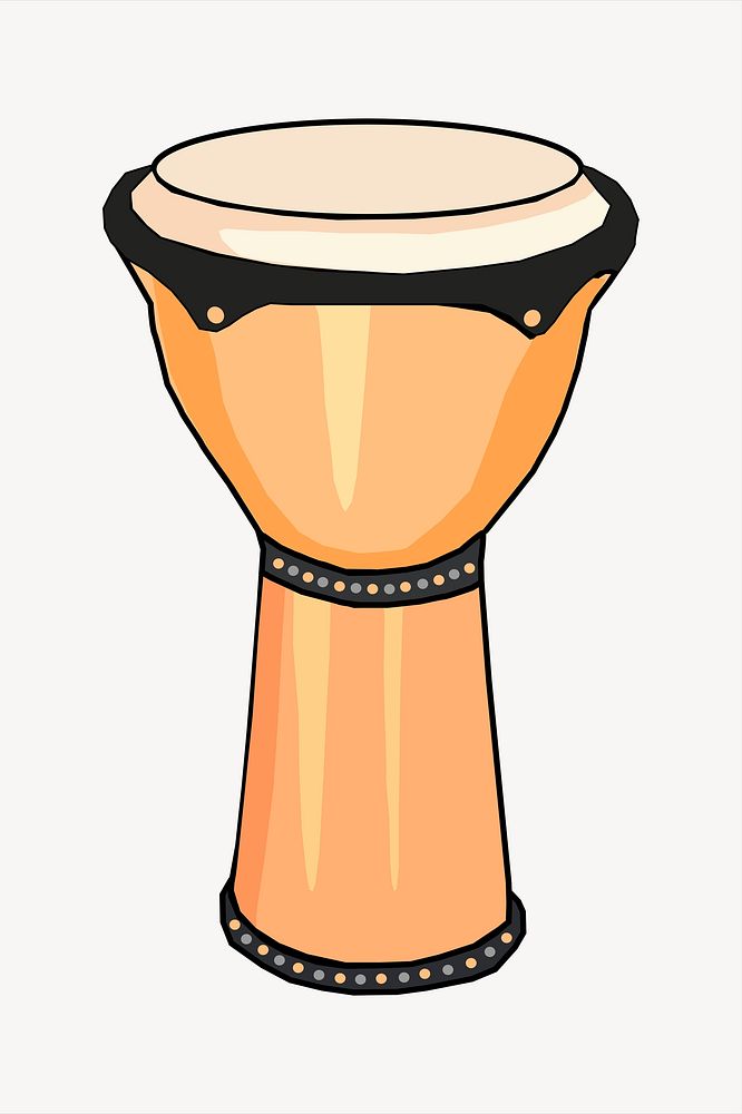 Long drum clipart, cute illustration psd. Free public domain CC0 image.
