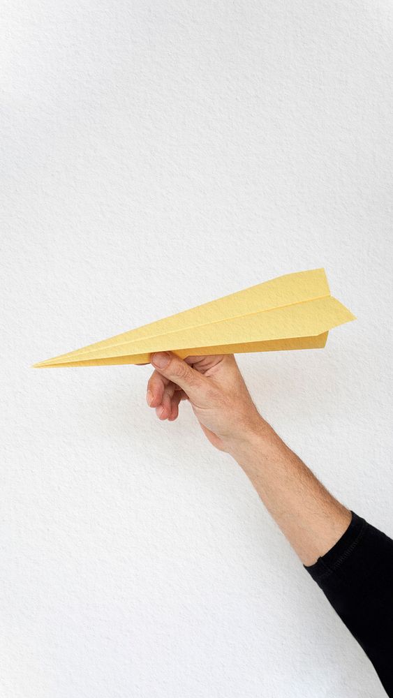 Paper plane phone wallpaper, business target HD background