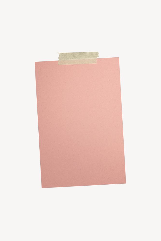 Pink note frame background, washi tape
