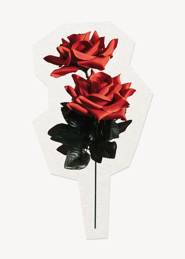 Beautiful rose sticker, valentines day collage element