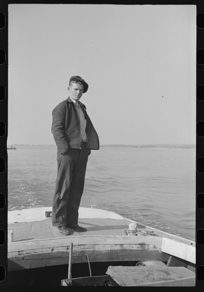 Jim Johnson, a young fishing boat captain. Rock Point, Maryland. Sourced from the Library of Congress.