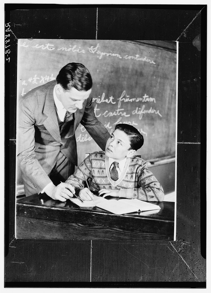 Teacher and pupil. Sourced from the Library of Congress.