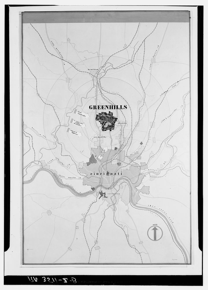 Map of Greenhills project, Ohio. Sourced from the Library of Congress.