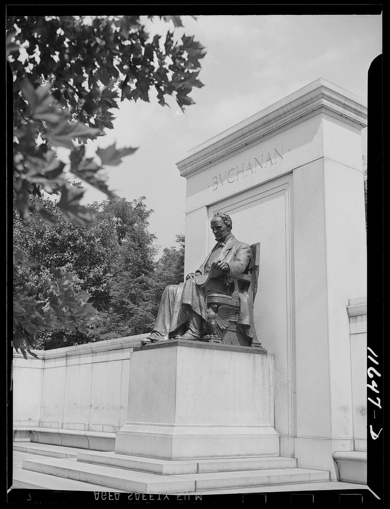 Washington, D.C. Buchanan statue in Meridian Hill Park. Sourced from the Library of Congress.
