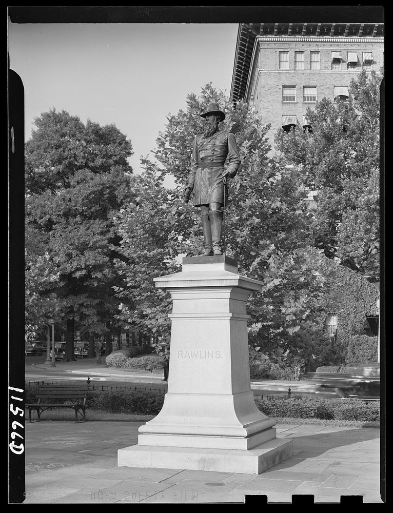 Washington, D.C. Rawlins statue in Rawlins Park at 18th and E Streets, N.W.. Sourced from the Library of Congress.