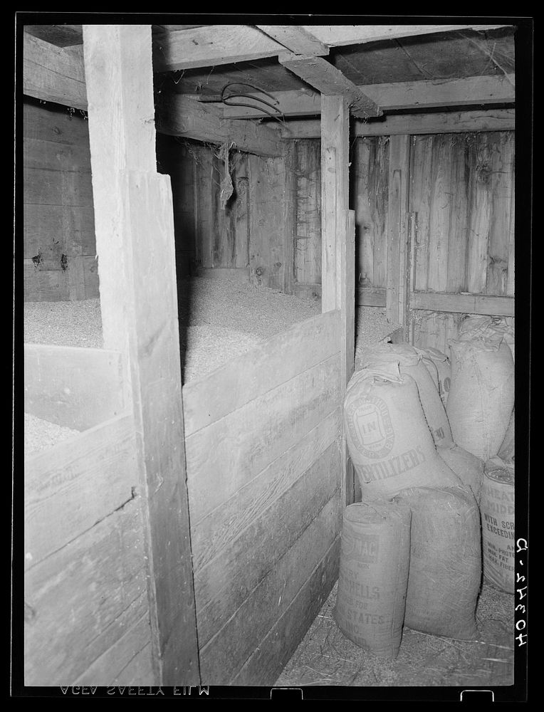Lancaster County, Pennsylvania. The grain bin on the farm of Enos Royer. Sourced from the Library of Congress.