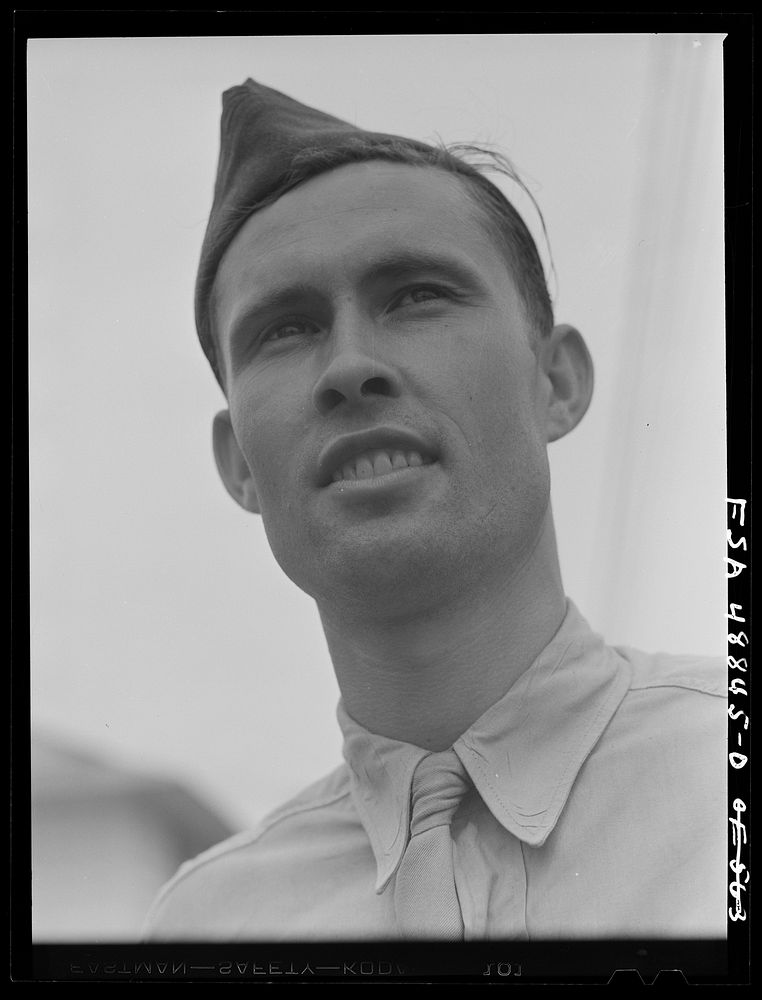 Camp Shelby, Hattiesburg, Mississippi. A soldier. Sourced from the Library of Congress.