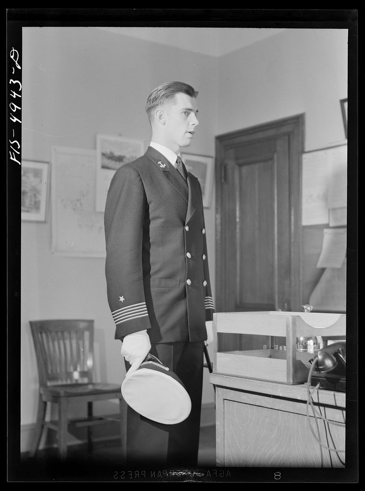 U.S. Naval Academy, Annapolis, Maryland. A regimental commander. Sourced from the Library of Congress.