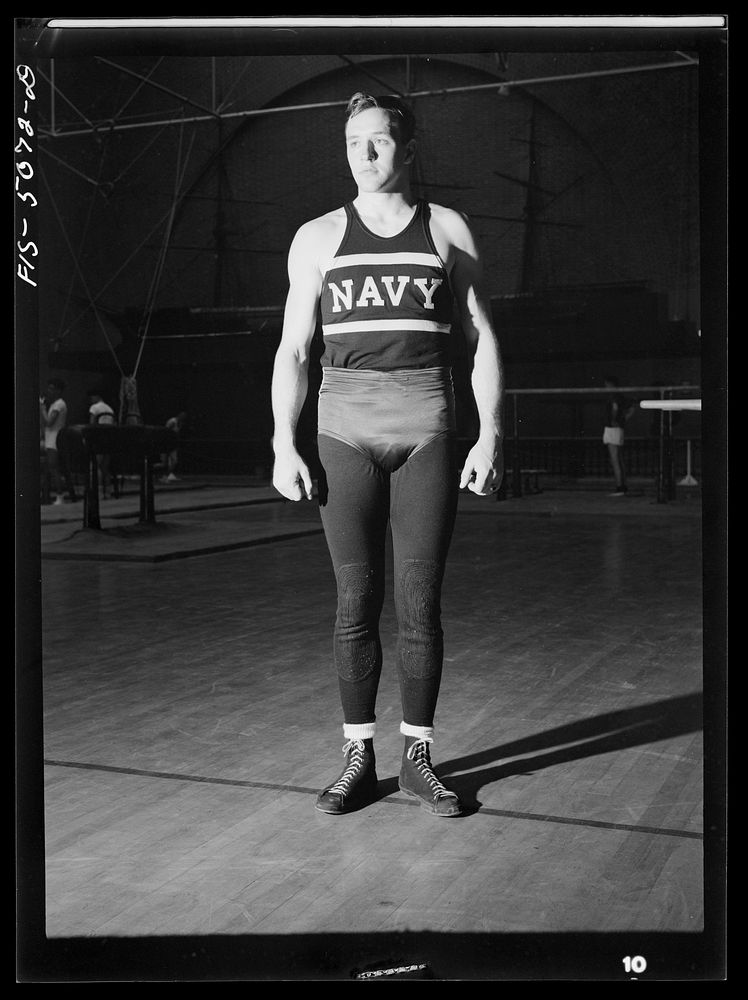 U.S. Naval Academy, Annapolis, Maryland. Wrestler (?). Sourced from the Library of Congress.