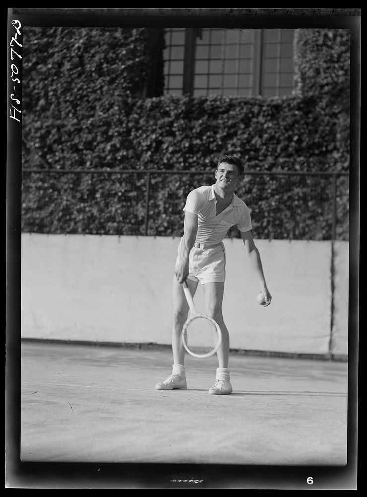 U.S. Naval Academy, Annapolis, Maryland. Playing tennis. Sourced from the Library of Congress.