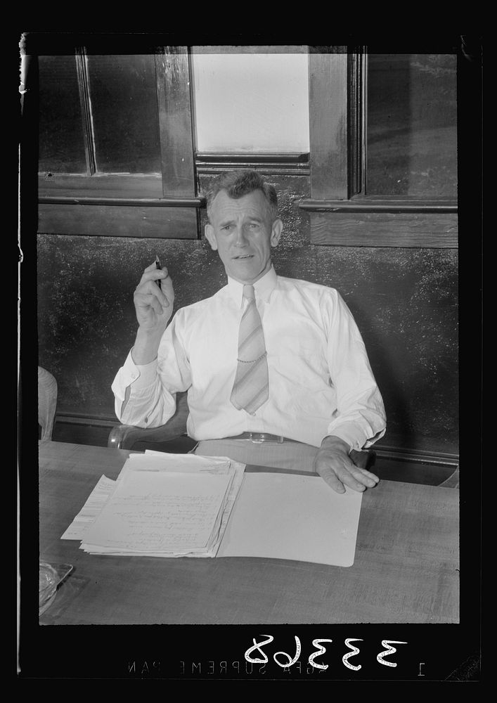 Mr. R. W. Bobbitt, Division Superindentent of Schools, Charlotte County, Virginia. Sourced from the Library of Congress.