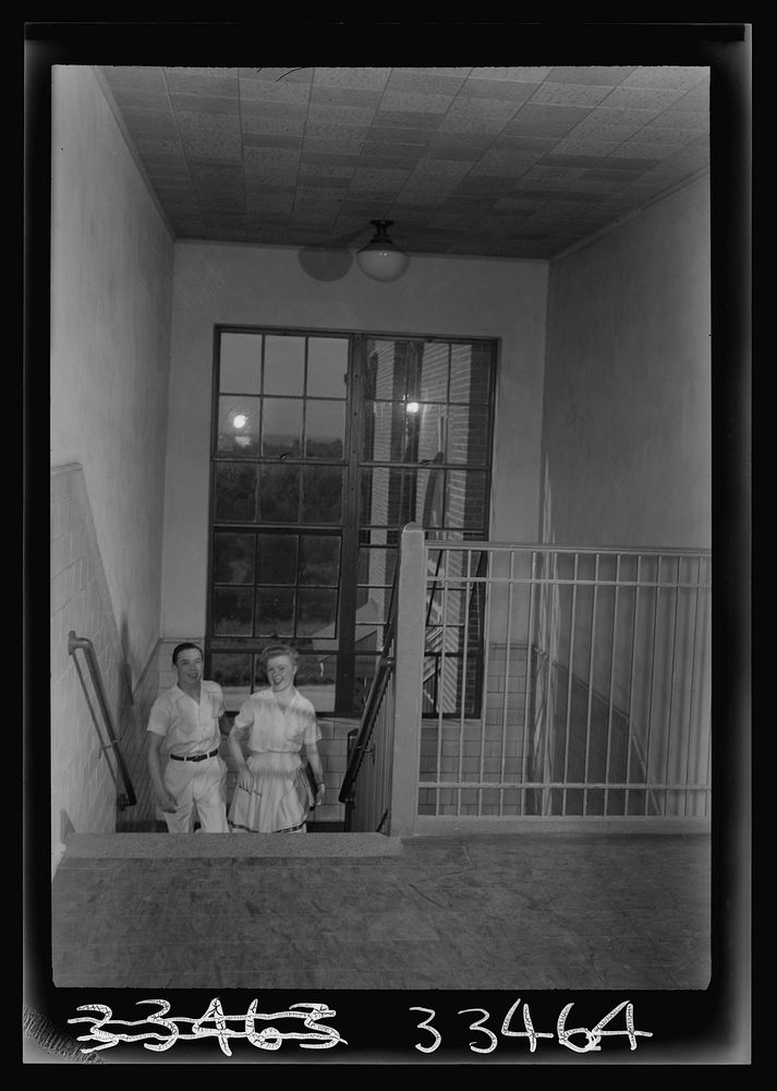 [Untitled photo, possibly related to: Keysville, Virginia. Randolph Henry High School. Stairway]. Sourced from the Library…
