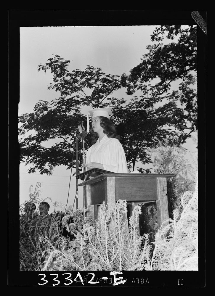 [Untitled photo, possibly related to: Keysville, Virginia. Randolph Henry High School. Graduation exercises for 123…