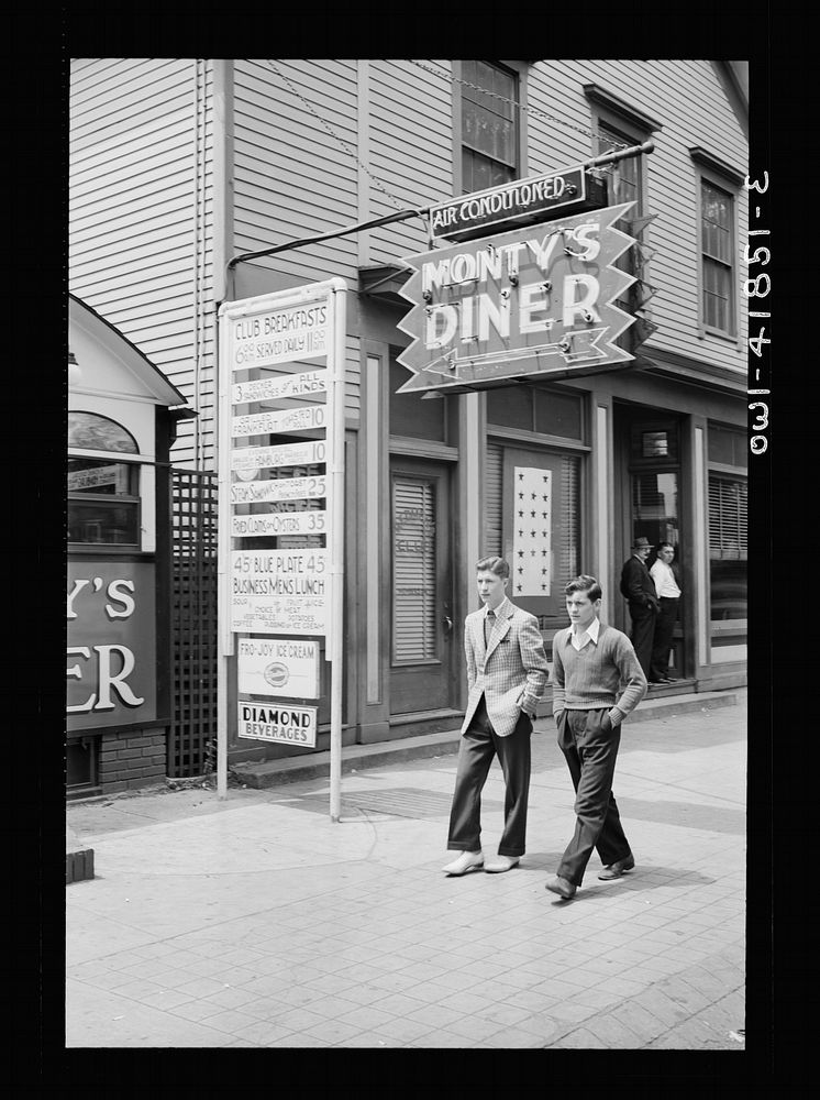 [Untitled photo, possibly related to: Southington, Connecticut. Monty's Diner]. Sourced from the Library of Congress.