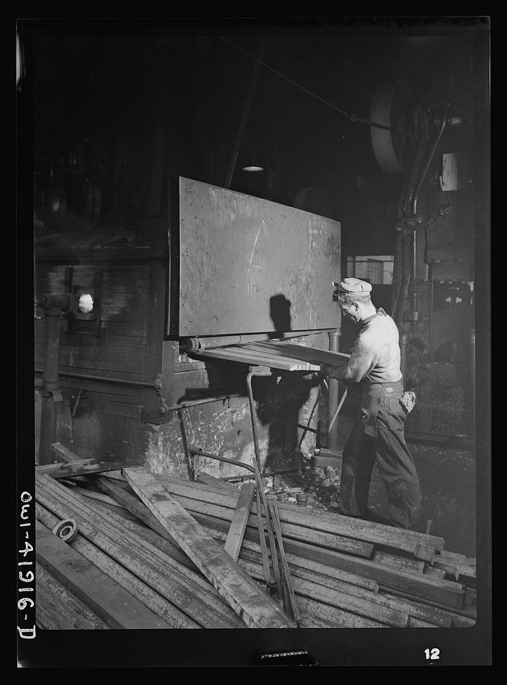 Southington, Connecticut. Worker in the Peck, Stow and Wilcox factory. Sourced from the Library of Congress.