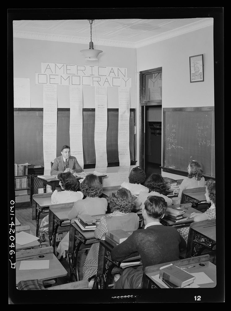 Southington, Connecticut. High school class. Sourced from the Library of Congress.