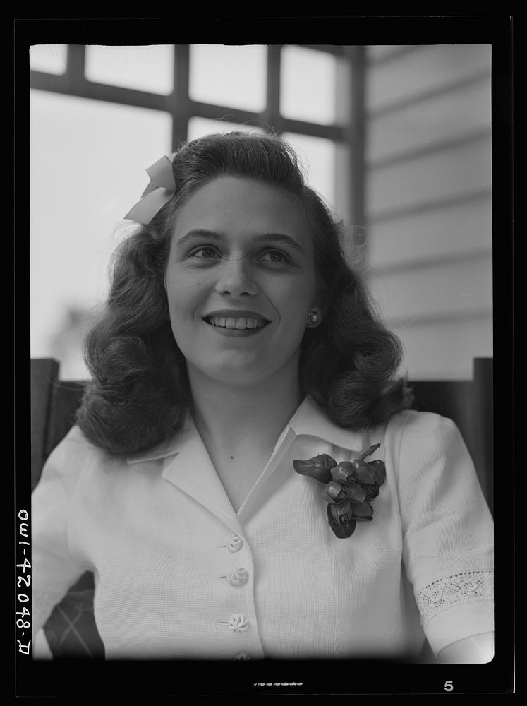 Southington, Connecticut. A girl. Sourced from the Library of Congress.