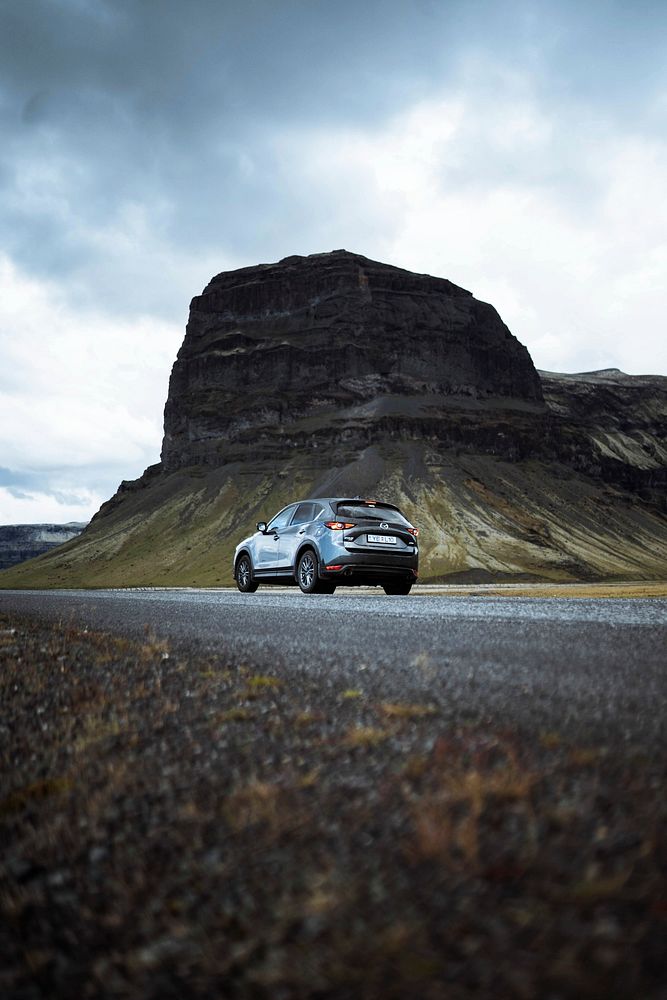 Gray Mazda CX-5 at South Coast of Iceland