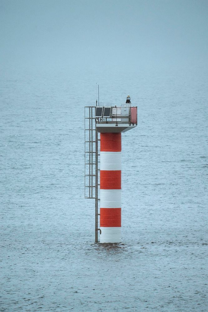 Offshore weather station in the middle of the ocean