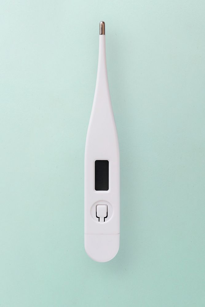 White digital thermometer
