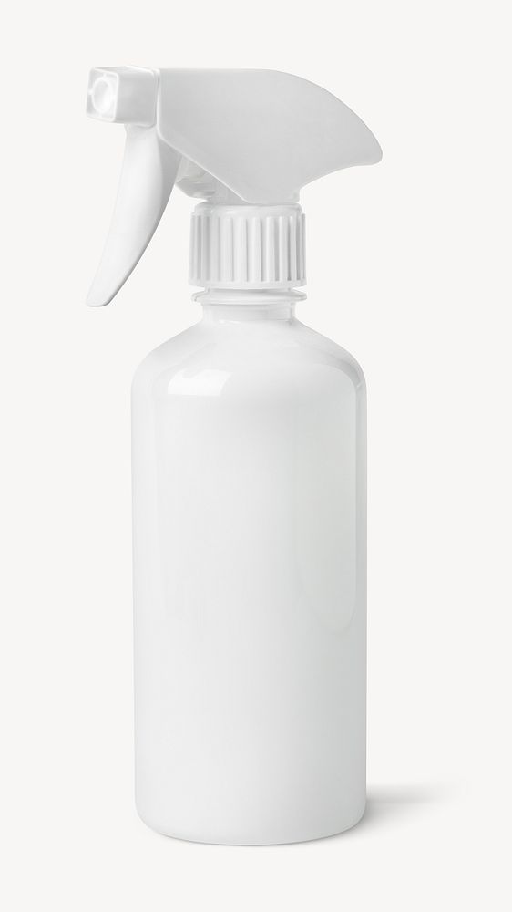 White spray bottle, laundry equipment isolated image psd
