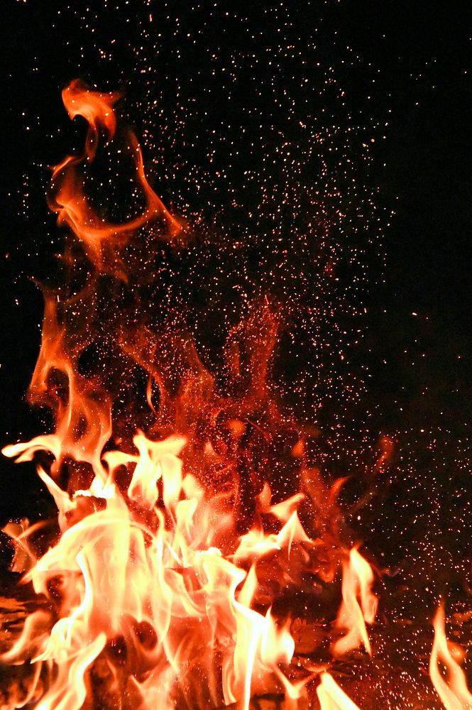 Free close up on fire flames photo, public domain CC0 image.
