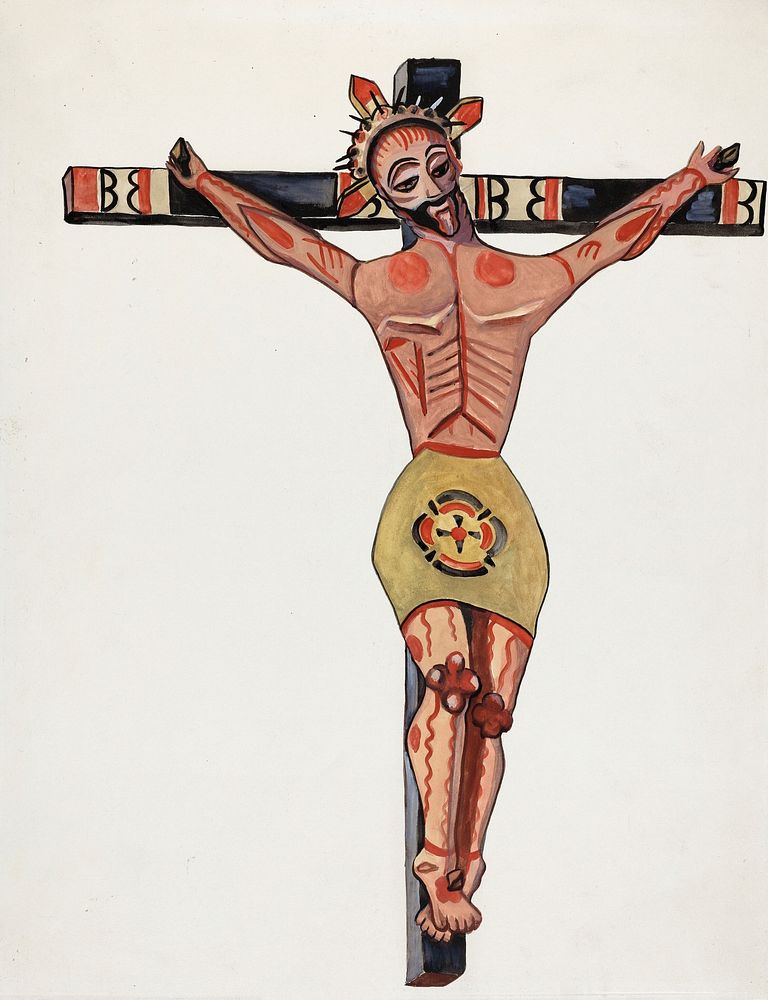 Crucifix - From the Vicinity of Mora (1935–1942) by E. Boyd . Original from The National Gallery of Art. Digitally enhanced…