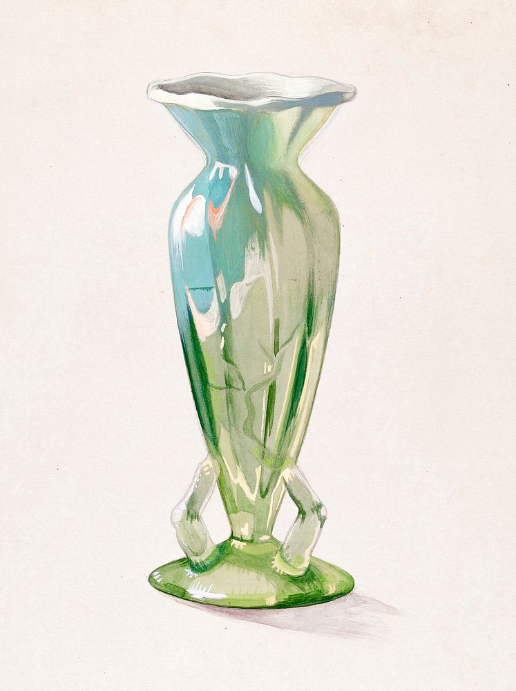 Vase (ca.1937) by Elizabeth Dimling. Original from The National Gallery of Art. Digitally enhanced by rawpixel.