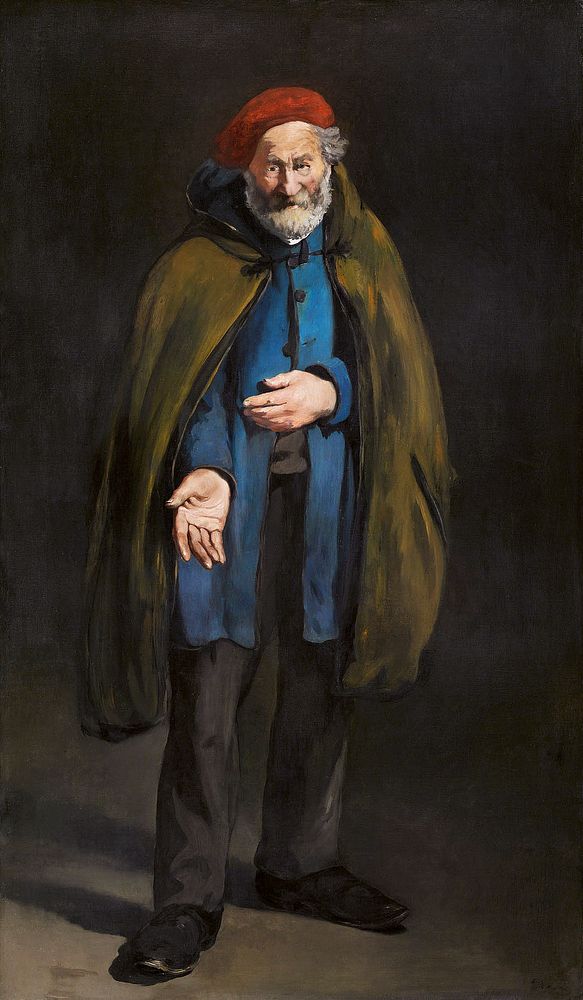Beggar with a Duffle Coat (Philosopher), (1865&ndash;1867) painting in high resolution by &Eacute;douard Manet. Original…