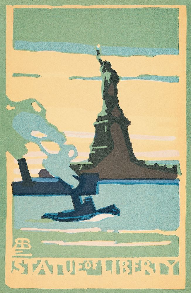 Statue of Liberty (1916) from Postcards: New York Series I in high resolution by Rachael Robinson Elmer. Original from The…
